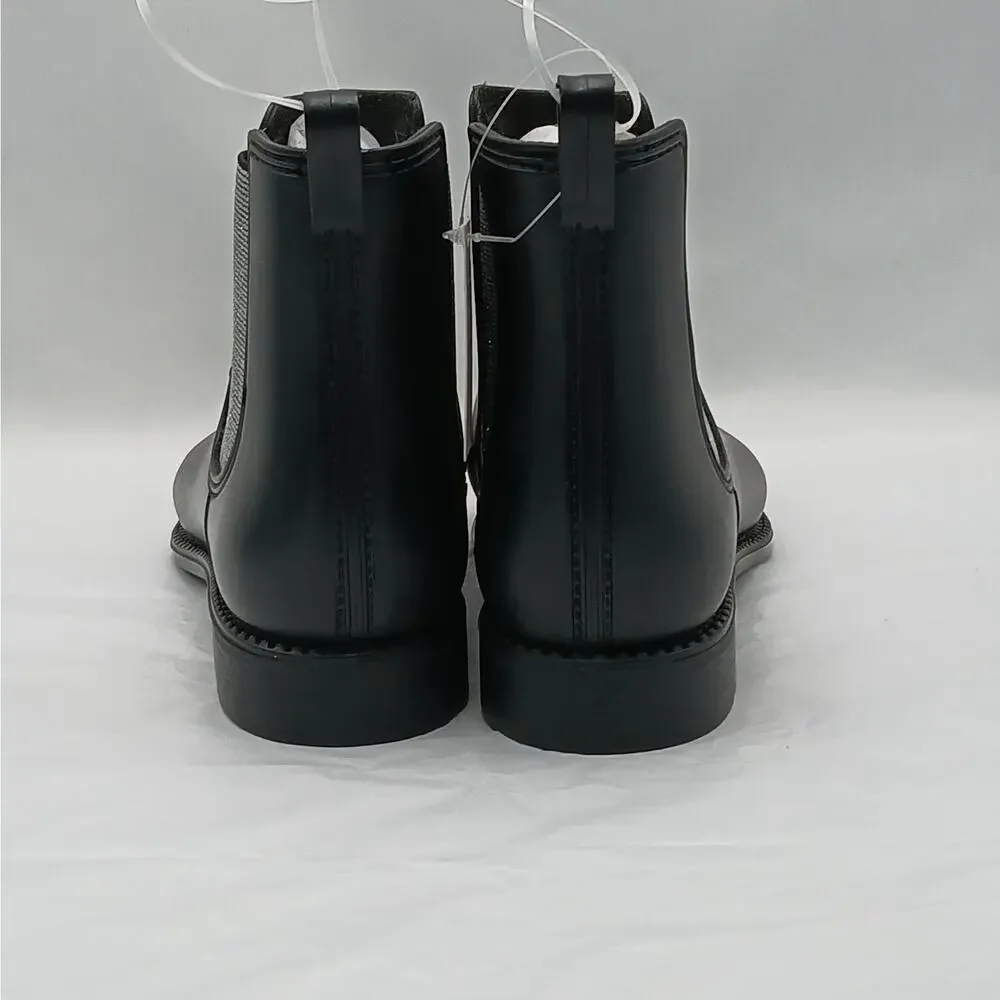 Ferrera Couture By Henry Ferrera Marsala Bling Chelsea Rain Boots Women 7 Black